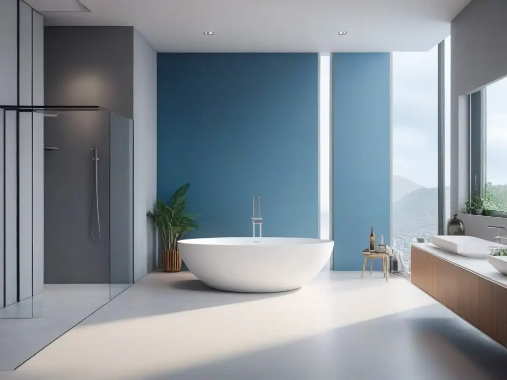 Diversidad y Empoderamiento: Aplicando Autobronceador en Grupo Un grupo diverso aplica autobronceadores en un baño moderno, mostrando inclusividad
