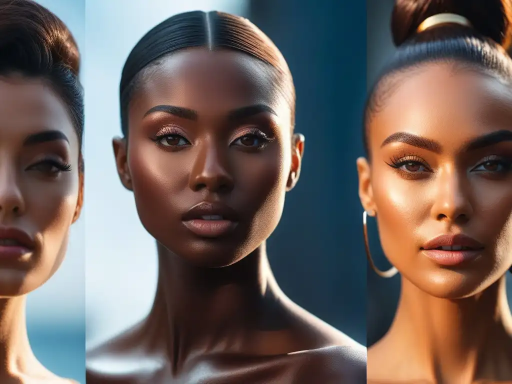 Radiante diversidad: personas con piel bronceada al usar autobronceadores Un grupo diverso muestra su bronceado radiante bajo el sol, resaltando la belleza de todos los tonos de piel con autobronceadores para todos los tonos