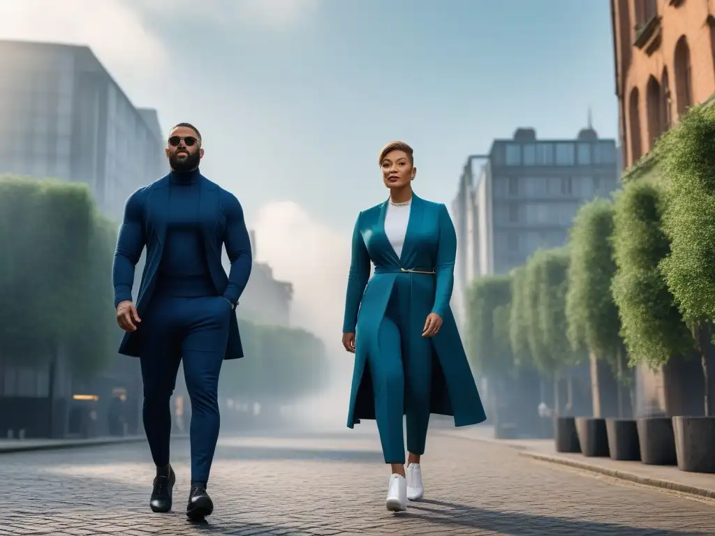 Moda adaptativa: diversidad y estilo en la ciudad Un grupo diverso en la ciudad usando Ropa adaptativa para todos cuerpos con estilo y funcionalidad