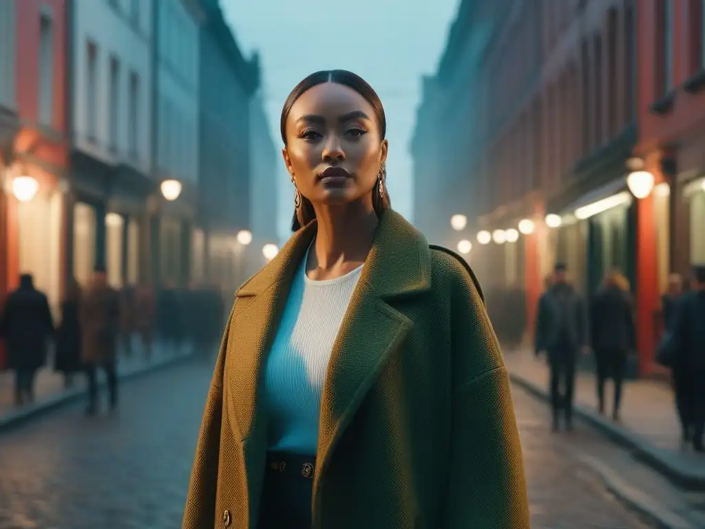 Moda sostenible: diversidad, estilo y ecoconciencia en la ciudad Grupo diverso camina con confianza en la calle luciendo moda sostenible para todos los cuerpos, integrando arquitectura urbana contemporánea