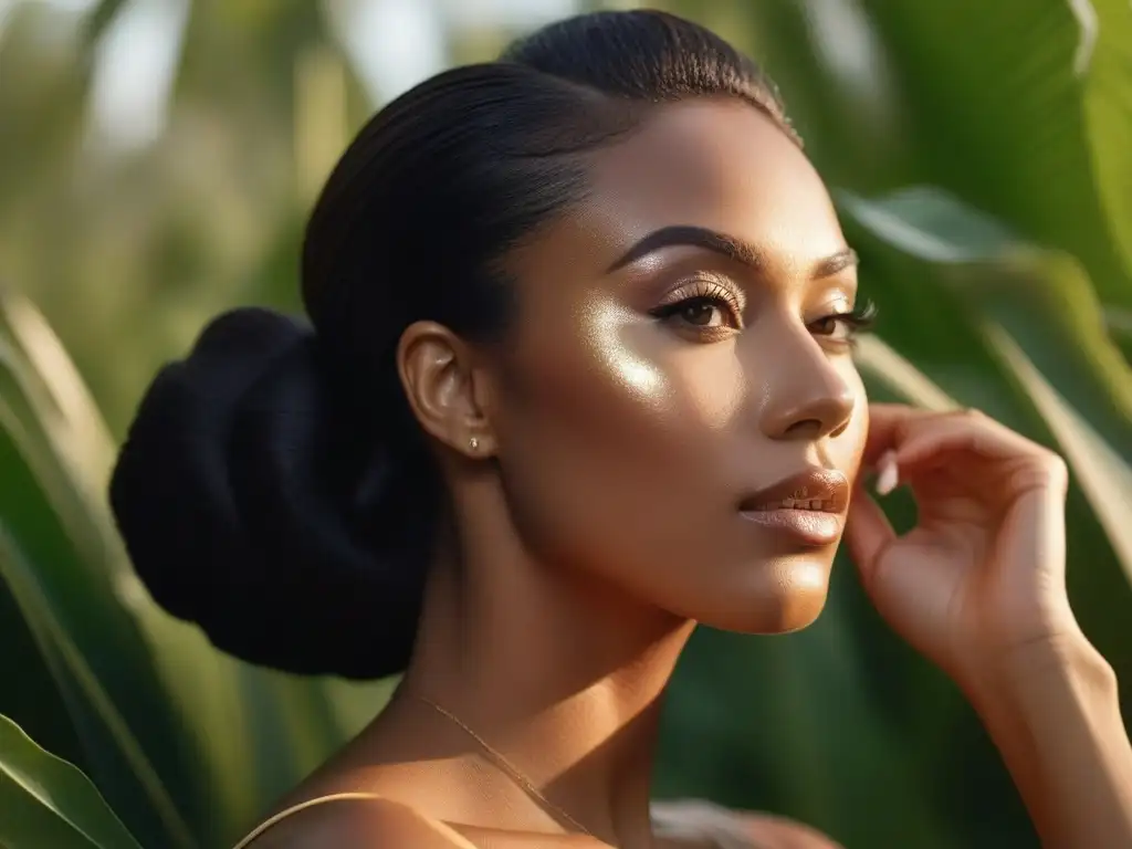 Empoderamiento y belleza: Grupo diverso con piel radiante bajo luz natural Un grupo diverso irradia confianza bajo la luz natural, resaltando los beneficios de los aceites corporales en distintos tonos de piel