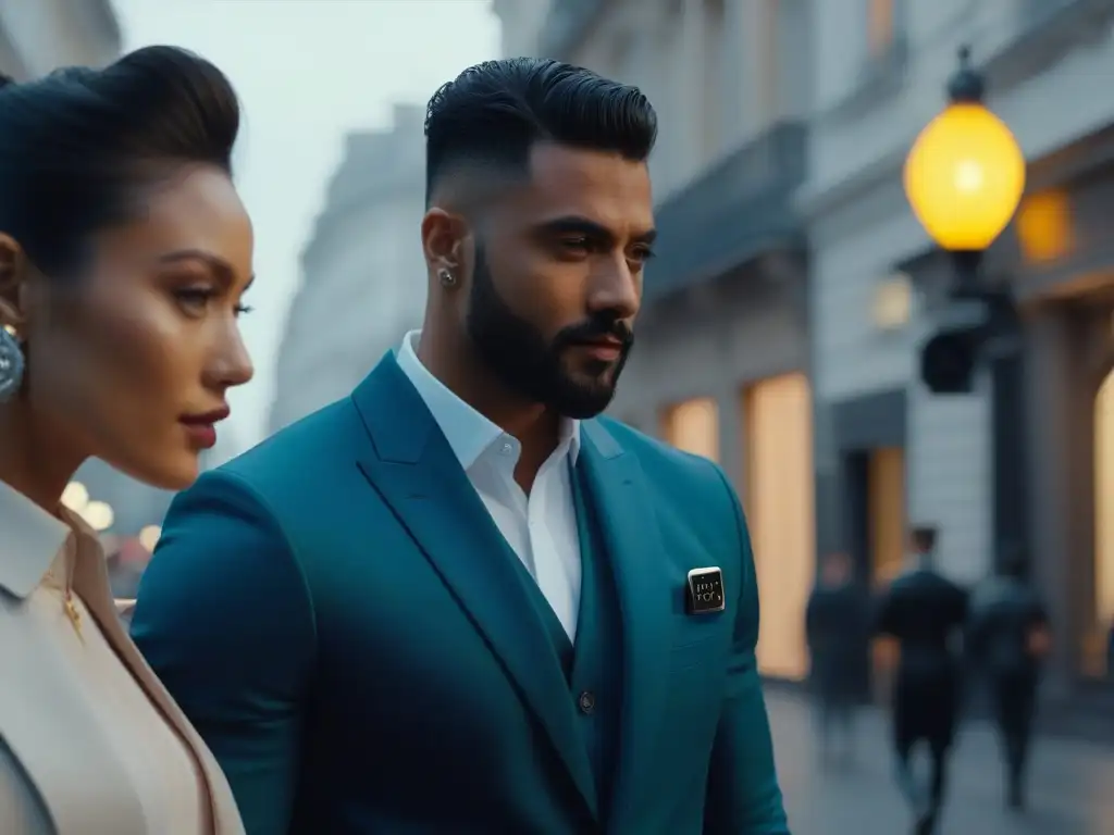 Smartwatches de lujo: diversidad y estilo en la ciudad Un grupo diverso y elegante en un entorno urbano moderno con smartwatches de lujo