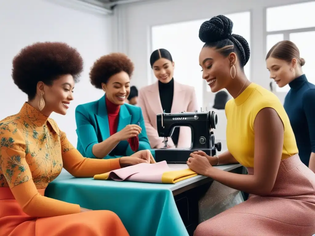 Taller de moda inclusiva: diversidad, creatividad y empoderamiento Un grupo diverso y empoderado en un taller de moda inclusivo, disfrutando de los beneficios de talleres inclusivos moda