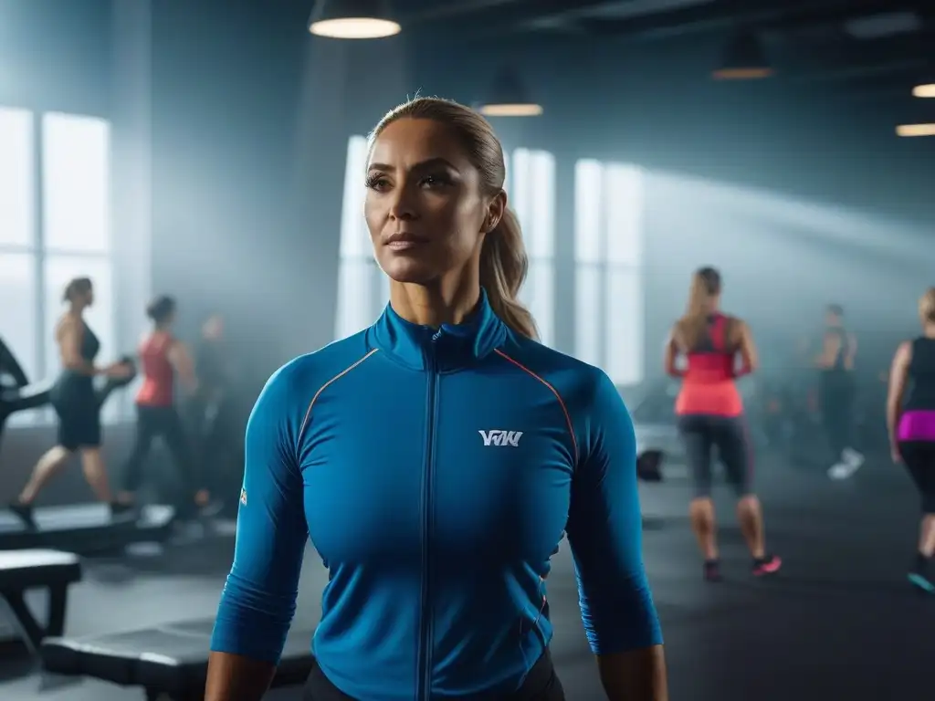 Diversidad en el gimnasio: ejercitándonos juntos Un grupo diverso realiza entrenamientos personalizados en un gimnasio luminoso y acogedor, mostrando la fuerza de la diversidad de cuerpos