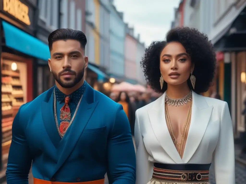 Un grupo diverso posa con estilo en la ciudad