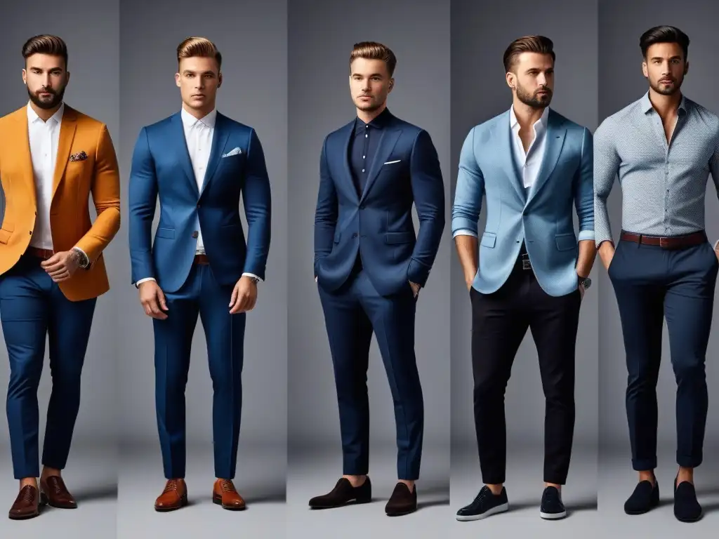 Estilo y diversidad: hombres con estilo propio en la ciudad Un grupo diverso de hombres con estilo y armario cápsula masculino diverso, reflejando inclusividad y expresión personal en la ciudad moderna