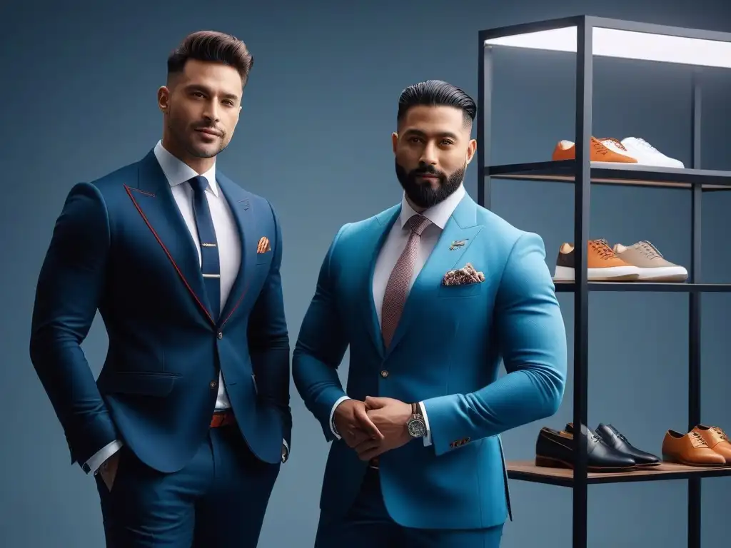 Grupo diverso de hombres seguros y estilosos en moda inclusiva Un grupo diverso de hombres seguros posando con estilo en un ambiente inclusivo
