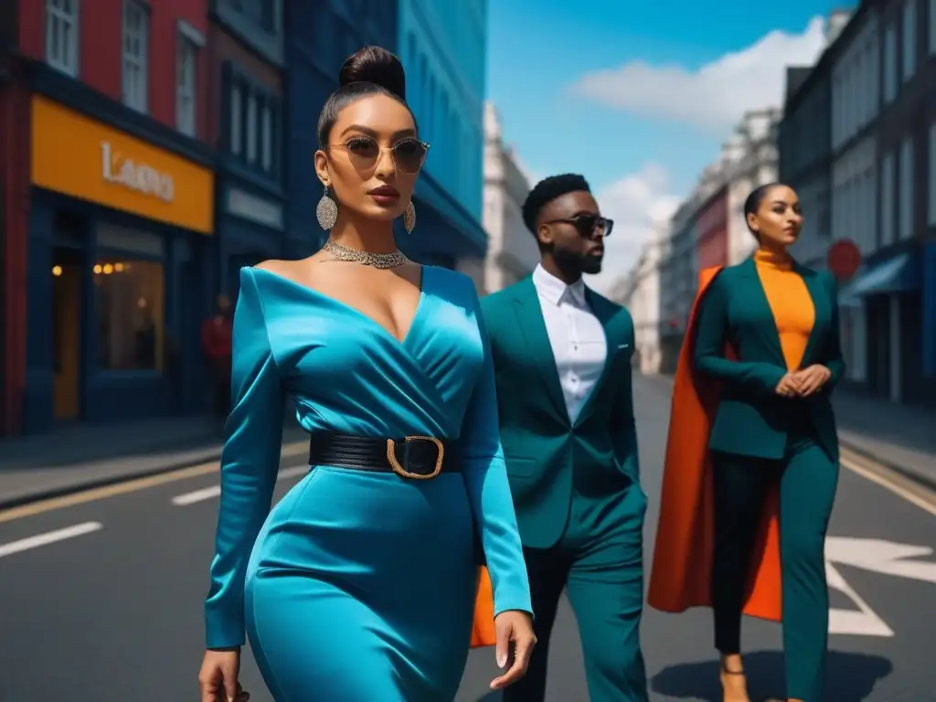 Influencers de moda diversa en la ciudad Un grupo diverso de influencers en un entorno urbano, vistiendo moda inclusiva y mostrando su estilo único