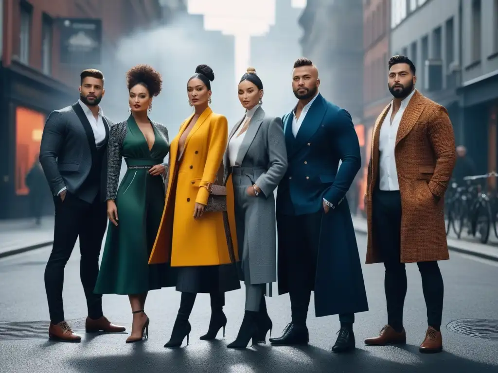 Influencers de moda: diversidad y estilo en la ciudad Un grupo diverso de influencers de moda, representando la unidad y diversidad en la industria