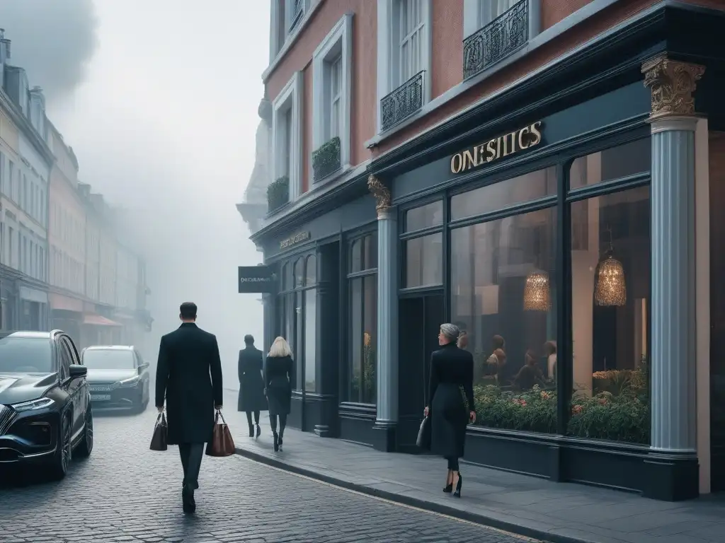 Grupo diverso de influencers y modelos de moda nicho, elegantes y exitosos, paseando por una ciudad vibrante