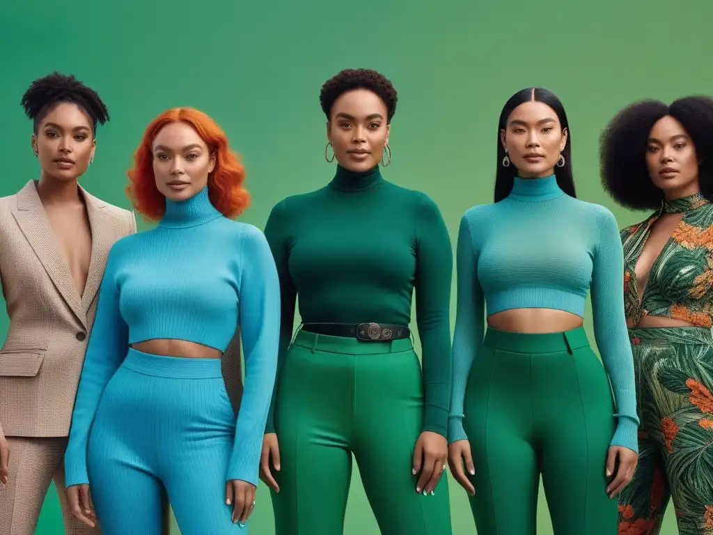 Moda sostenible y diversidad: empoderamiento urbano Un grupo diverso sonriendo, viste moda sostenible en la ciudad