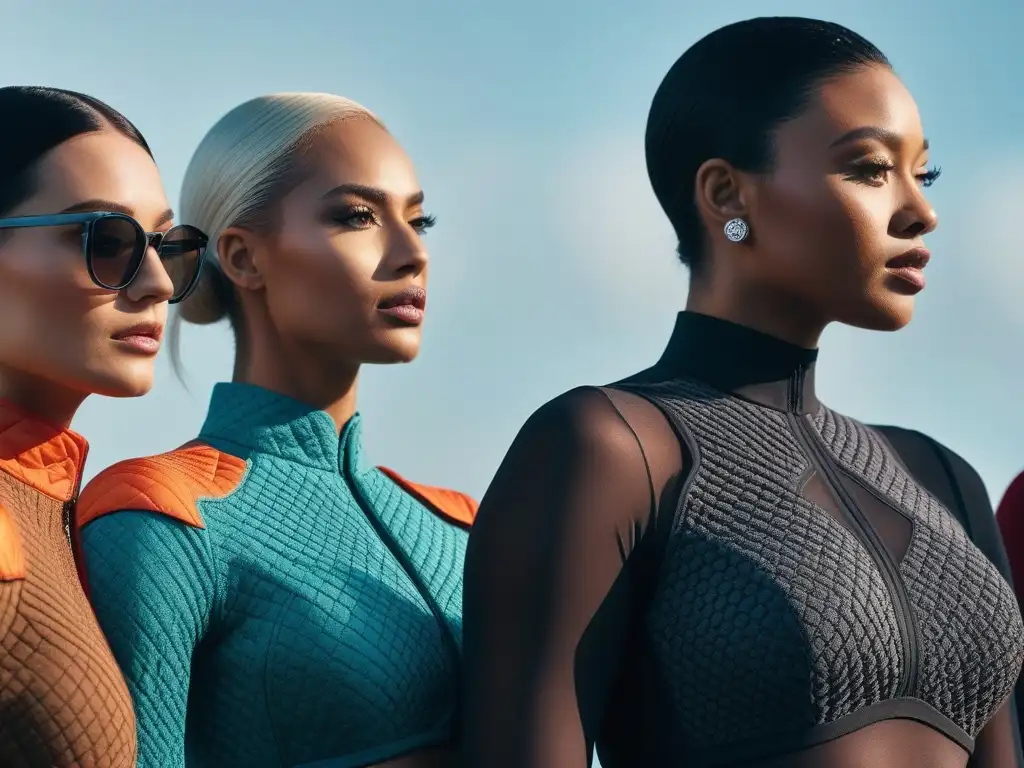 Moda inclusiva y vanguardista para todos los cuerpos: innovación con estilo Un grupo diverso de modelos viste moda adaptativa para todas tallas, mostrando inclusividad e innovación en la industria de la moda