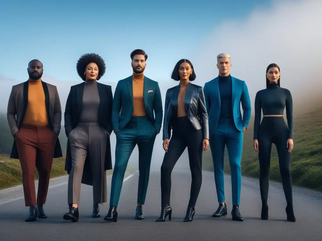 Moda inclusiva: Ropa adaptada para pieles sensibles Un grupo diverso de modelos luciendo tejidos adaptativos para piel sensible con estilo y confianza