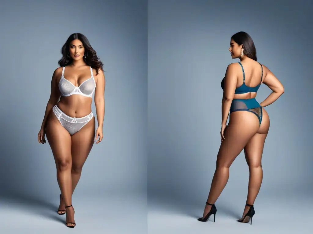 Modelos de lencería para mujeres altas: elegancia y confianza Un grupo diverso de mujeres altas modelando con confianza lencería moderna, destacando el ajuste perfecto y la inclusividad
