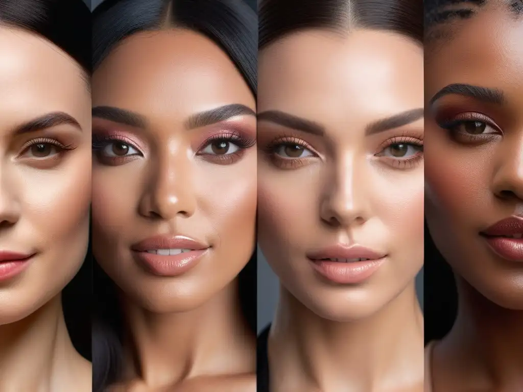 Empoderamiento y diversidad: mujeres con blush para todos los tonos de piel Un grupo diverso de mujeres sonríe con confianza, mostrando cómo el colorete es para todos los tonos de piel