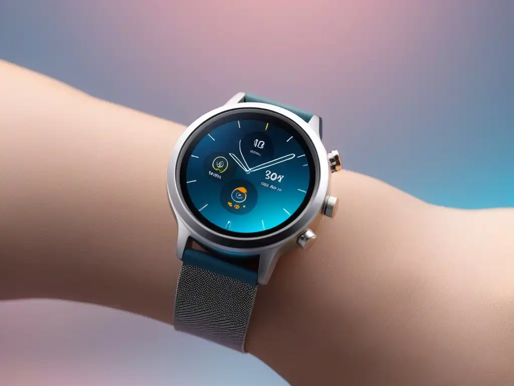 Smartwatch futurista para embarazadas: salud y estilo Grupo diverso de mujeres embarazadas usando un moderno smartwatch de diseño inclusivo