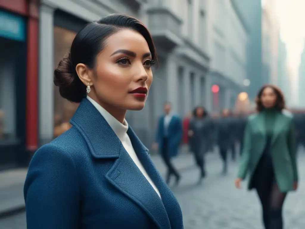 Estilo único: mujeres petite desfilando con confianza por la ciudad Un grupo diverso de mujeres petite con estilo desfilando por la ciudad, destacando su moda única