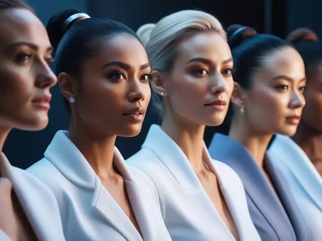 Radiante piel tras tratamientos faciales personalizados en spa de lujo Un grupo diverso de mujeres con piel radiante tras tratamientos faciales personalizados en un lujoso spa