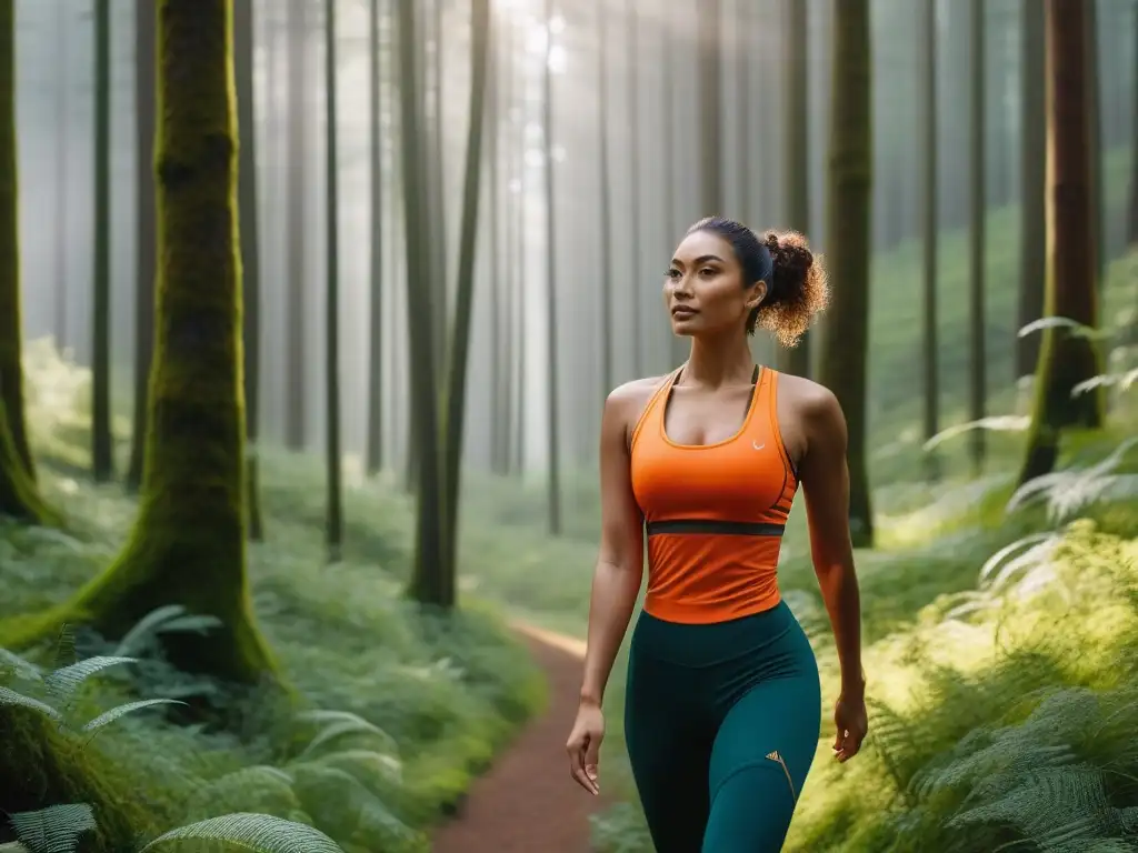 Activewear sostenible: diversidad y empoderamiento en la naturaleza Un grupo diverso en la naturaleza usando ropa activa sostenible para todos, disfrutando de actividades al aire libre como yoga y senderismo