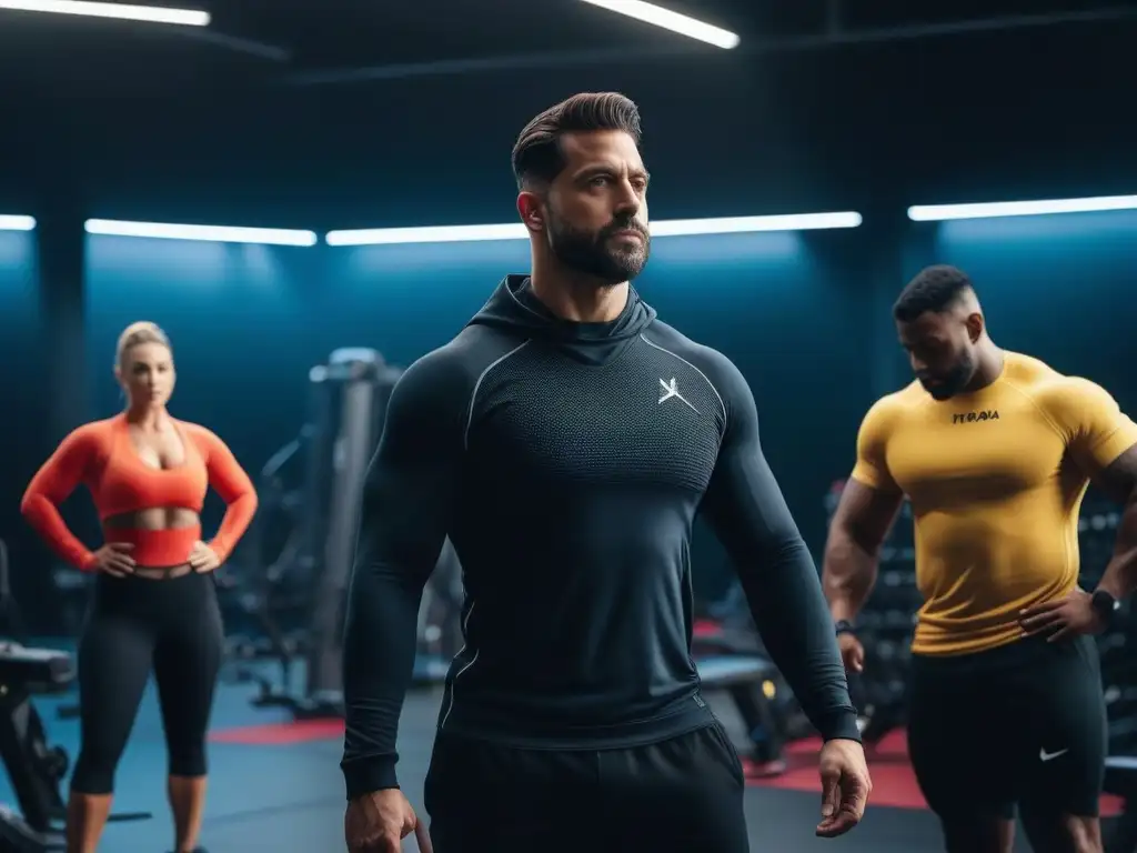 Entrenamiento personalizado inclusivo en gimnasio moderno Grupo diverso en sesión de fitness personalizado para todas tallas en gimnasio moderno