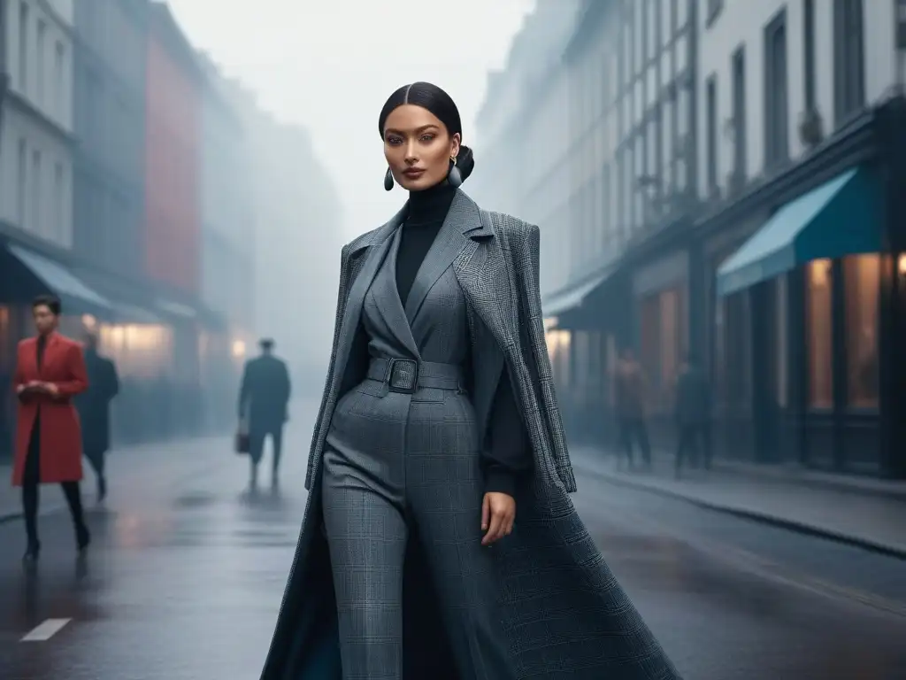 Estilo urbano para altos: la moda que empodera Un grupo diverso de personas altas, seguras y a la moda en una ciudad moderna
