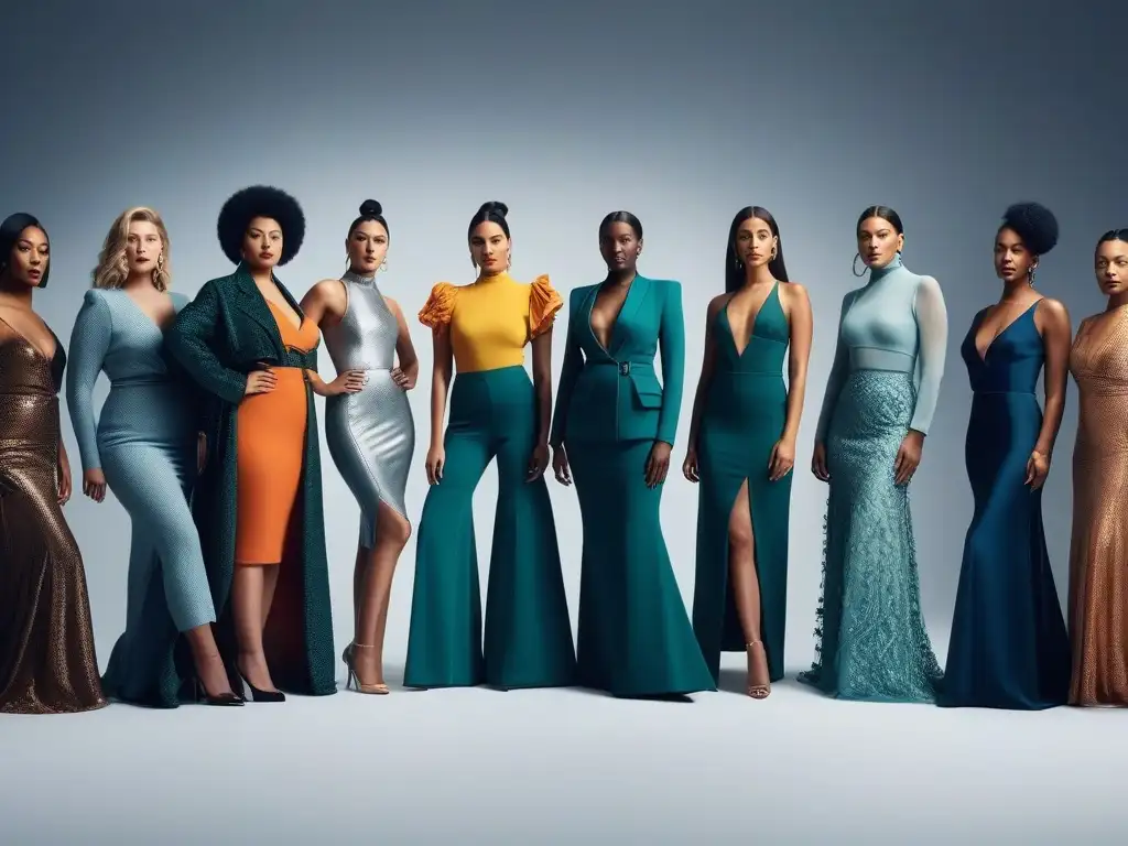 Elegancia eco-friendly: moda inclusiva y sostenible Un grupo diverso de personas con estilo, luciendo moda inclusiva para todos cuerpos, reflejando individualidad y diversidad
