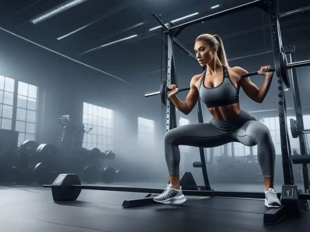 Entrenamiento Premium: Grupo Diverso de Petites en Acción Un grupo diverso de personas petite en un intenso entrenamiento en un gimnasio moderno, mostrando determinación y fuerza