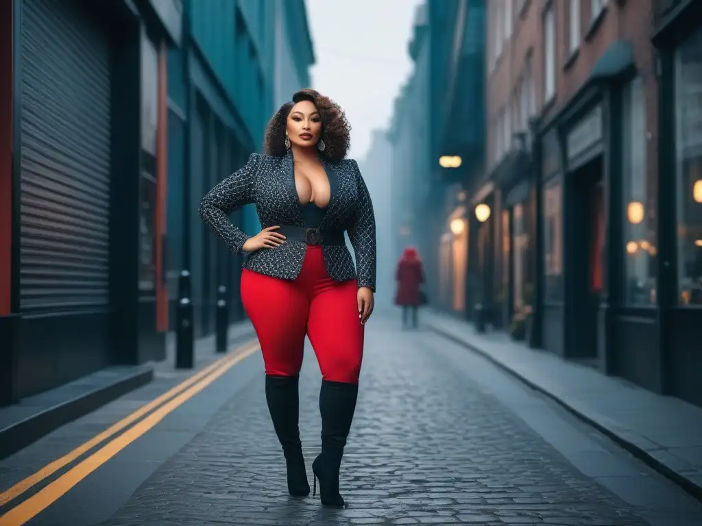 Moda inclusiva: Plussize con estilo y confianza en la ciudad Grupo diverso de personas plus size luciendo outfits elegantes en la ciudad, desafiando errores de vestuario comunes