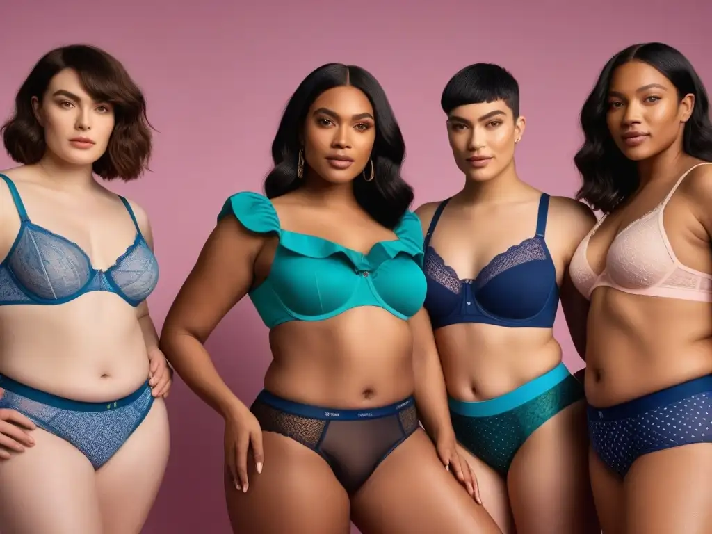 Underwear transgresor: diversidad y empoderamiento en cada detalle Un grupo diverso de personas trans luciendo con confianza ropa interior cómoda que se adapta a sus cuerpos