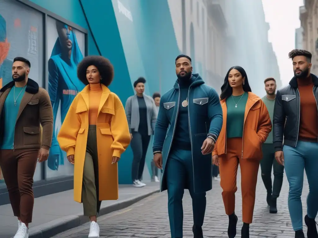 Moda inclusiva en la ciudad: diversidad de estilos y funcionalidades Un grupo diverso viste ropa adaptativa en la ciudad