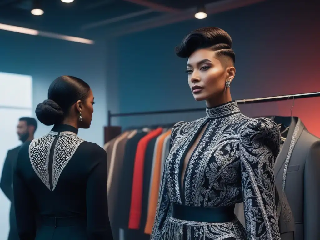 Moda inclusiva: diversidad y empoderamiento en la boutique Grupo diverso probando ropa ajustada para personas trans en una boutique inclusiva y acogedora