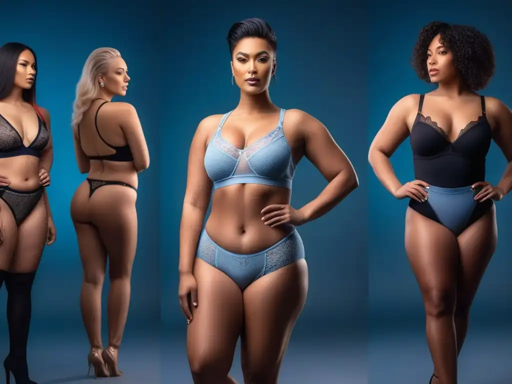 Empoderamiento y diversidad: Ropa interior de género inclusiva Un grupo diverso con ropas interiores cómodas en cuerpos trans, empoderados, seguros y diversos