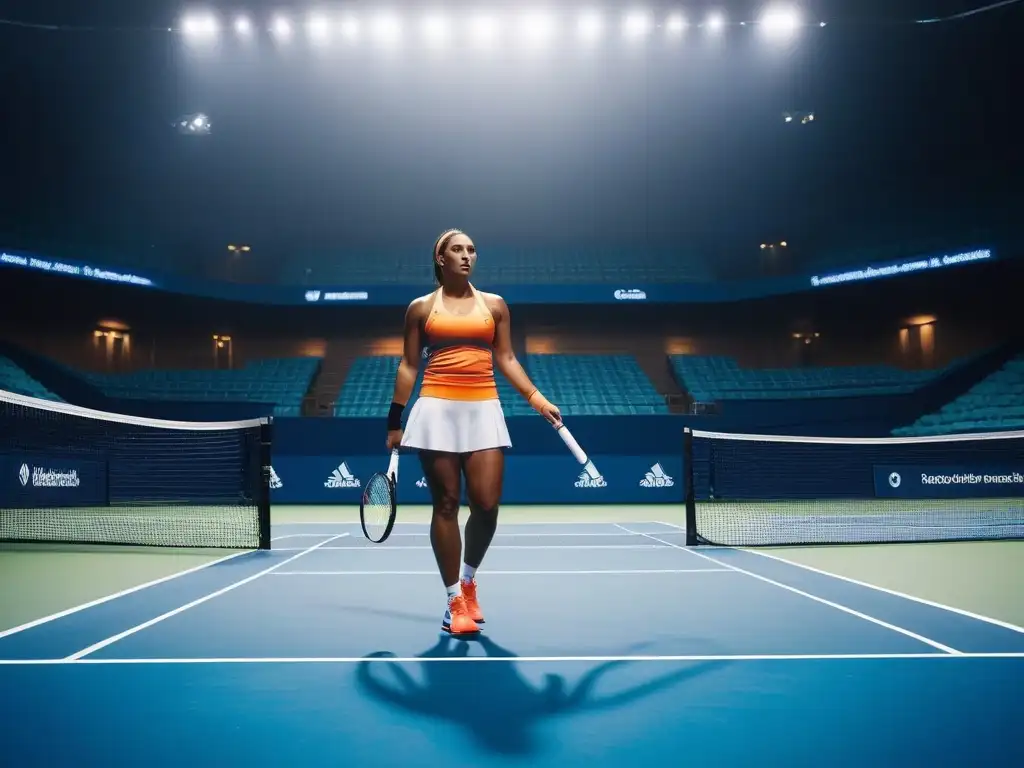 Moda tenis inclusiva: diversidad de cuerpos y estilos en acción Grupo diverso de tenistas en acción, vistiendo ropa inclusiva para todos los cuerpos en una cancha de tenis vibrante y moderna
