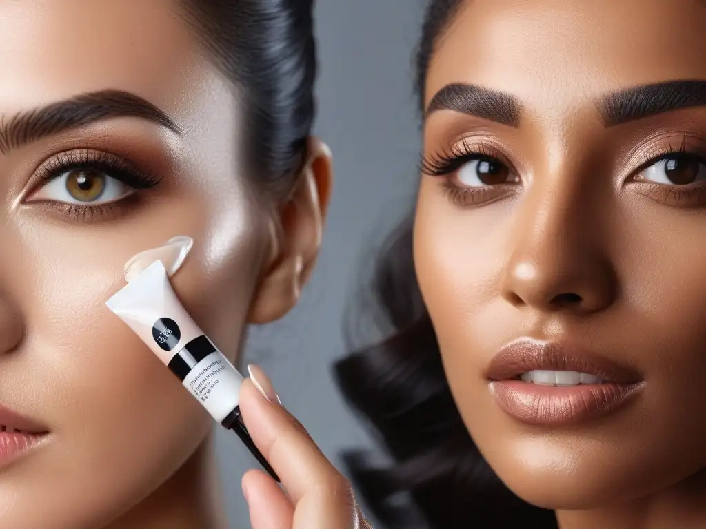 Tratamientos para ojeras: diversidad y eficacia en skincare Un grupo diverso aplica tratamientos contorno de ojos en ambiente profesional, resaltando la inclusividad y efectividad