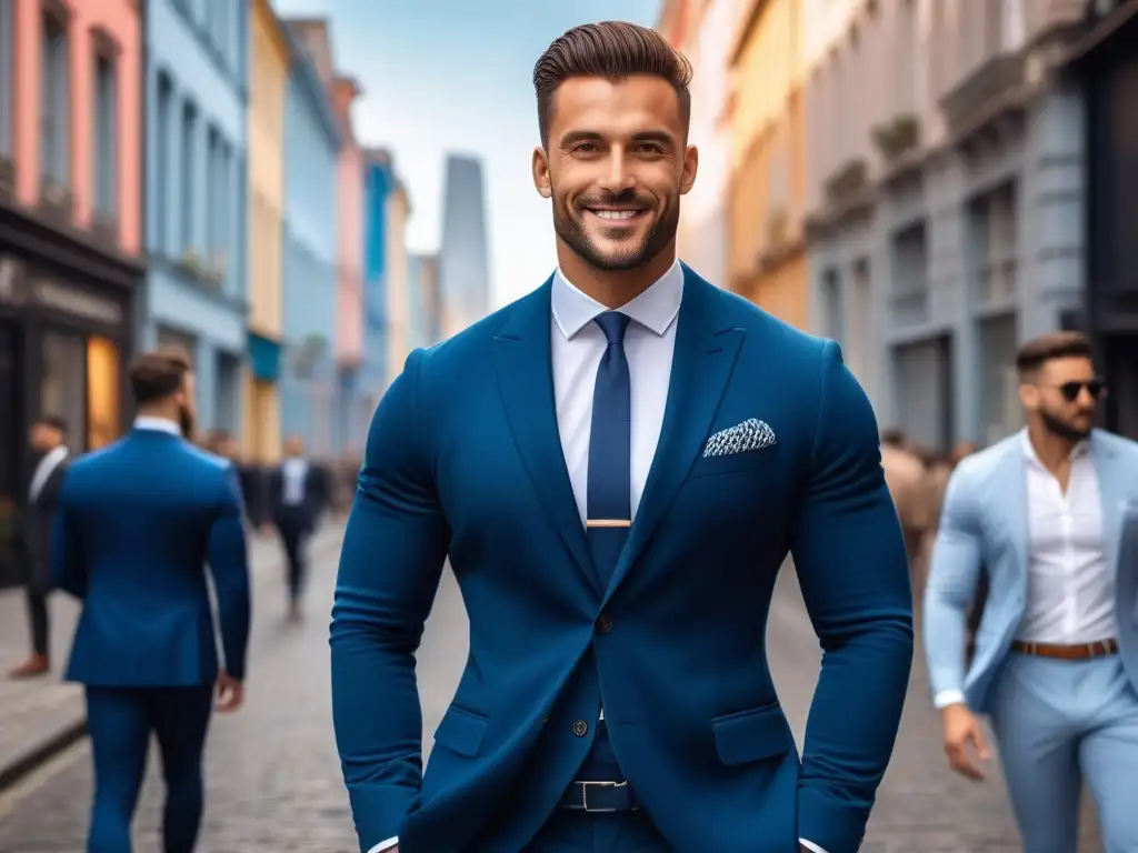 Estilos para todos: hombres seguros vistiendo trajes, casual y deportivo Un grupo de hombres diversos, seguros de sí mismos, vistiendo trajes, ropa casual y deportiva, reflejando comodidad y estilo