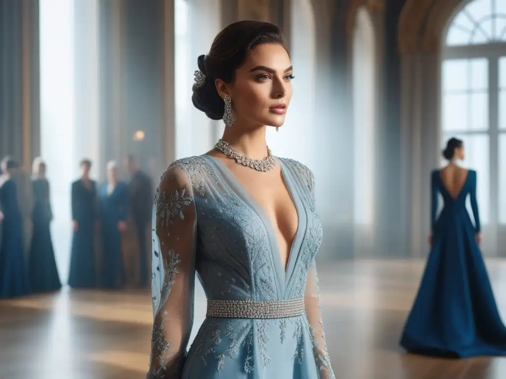 Estilo y elegancia en moda para mujeres altas en eventos especiales Un grupo de mujeres altas elegantemente vestidas en evento chic, luciendo moda tall para eventos especiales
