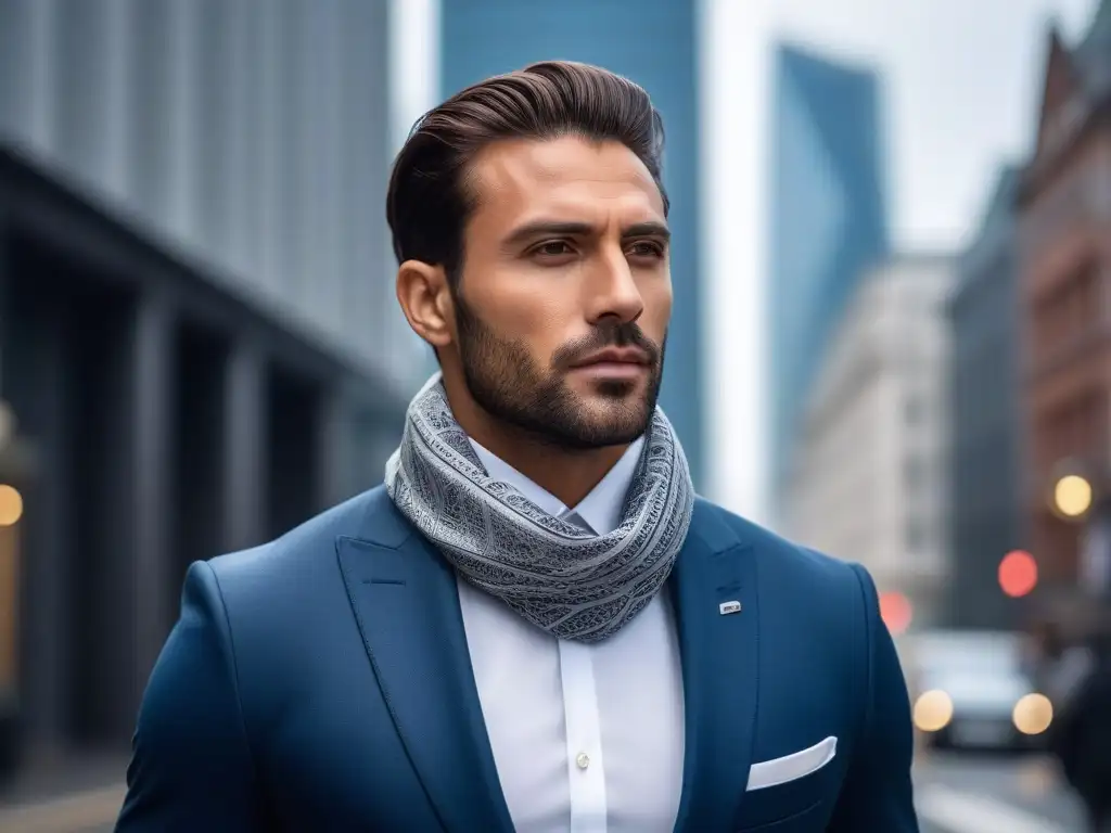 Estilo urbano para hombres altos: sofisticación en la ciudad Un hombre elegante y alto en un entorno urbano, vistiendo un traje a la moda