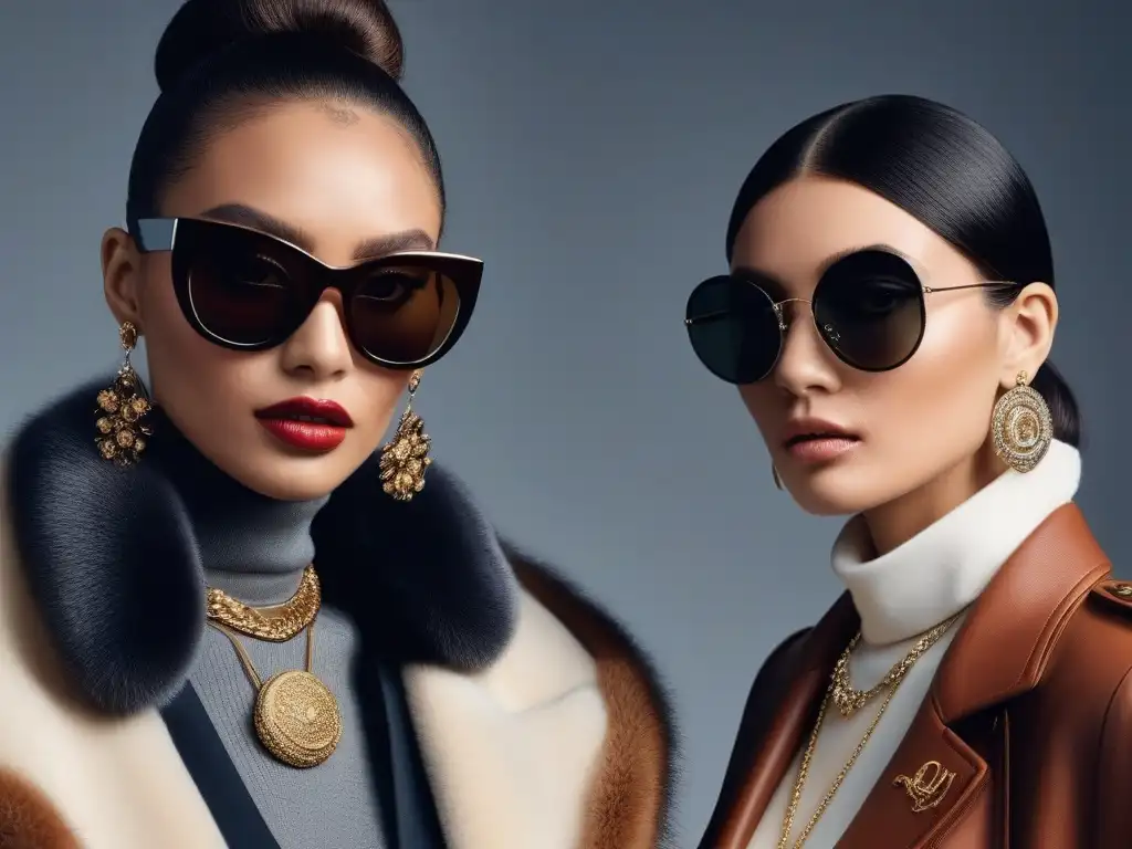 Diversidad de lujo: accesorios elegantes para todos los estilos Una imagen detallada de modelos diversos luciendo accesorios de lujo en un ambiente moderno y sofisticado