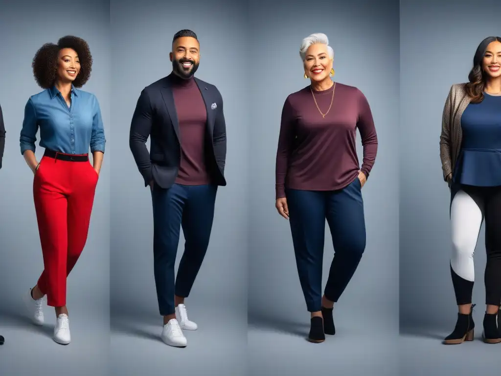 Moda adaptativa: inclusiva y empoderadora para todos Una imagen detallada de personas diversas usando ropa adaptativa en un ambiente urbano moderno