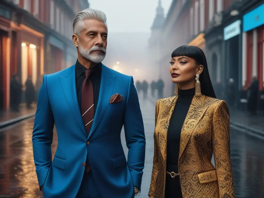 Estilo senior diverso en 8k: elegancia y diversidad en moda urbana Una imagen 8k detallada de personas mayores mostrando su estilo personal en un entorno moderno y elegante