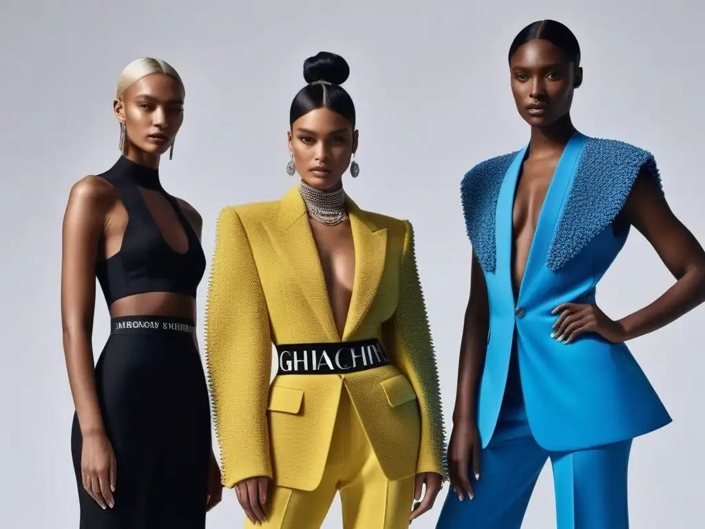 Diversidad y estilo: colección inclusiva de Givenchy Una imagen que celebra la diversidad inclusiva en la moda de Givenchy, mostrando modelos diversos con estilo y confianza