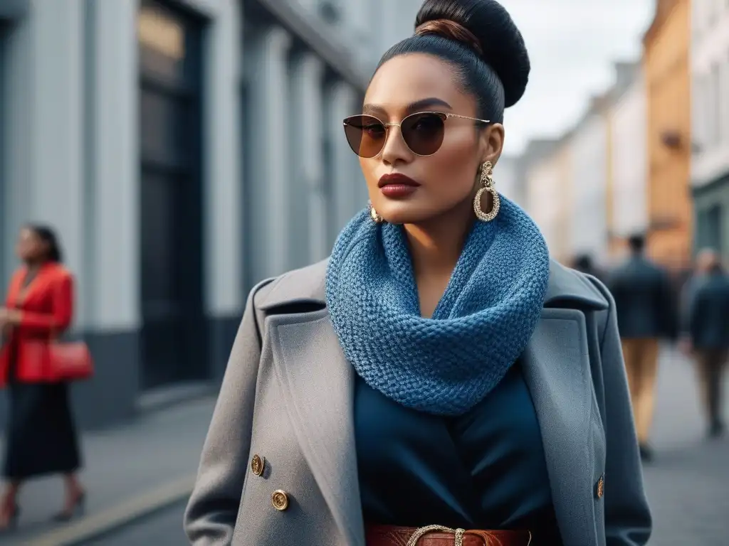 Moda inclusiva: Estilo diverso y elegante Una imagen elegante de moda inclusiva para todos los cuerpos, con personas de diferentes estilos y accesorios, en un entorno urbano moderno