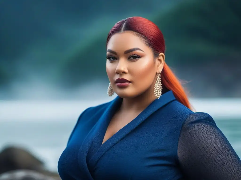 Empoderamiento y diversidad de estilos: moda plus size en alta resolución Una imagen de empoderamiento y diversidad con personas de talla grande luciendo atuendos elegantes en tonos que realzan su piel