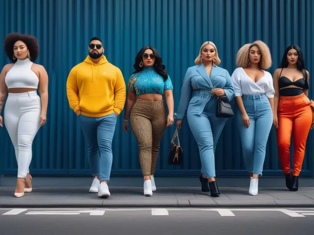 Moda diversa y empoderada en la ciudad Una imagen impactante de un grupo diverso desafiando estereotipos de moda al caminar con confianza por la ciudad