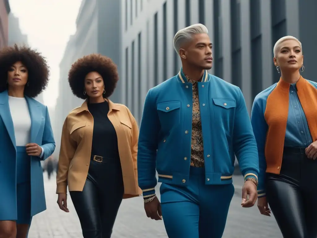 Moda adaptativa: diversidad, inclusión y estilo urbano Una imagen inspiradora de diversidad y estilo con ropa adaptativa para todos cuerpos en escenarios urbanos