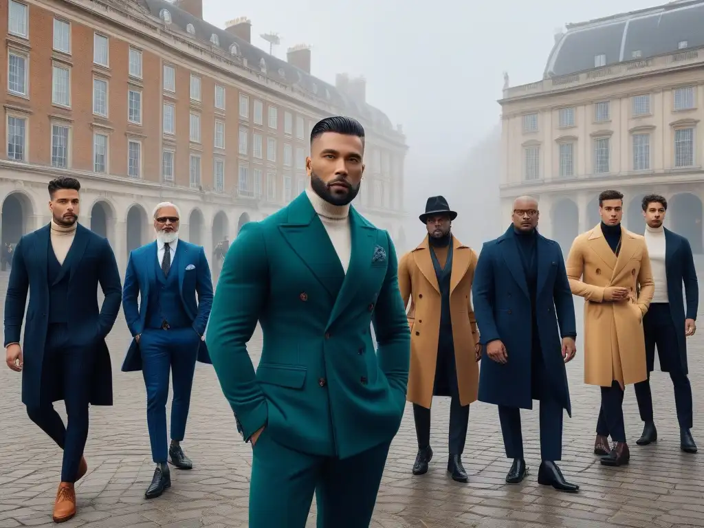 Diversidad masculina: Estilo inclusivo y empoderado en la ciudad Una imagen inspiradora de hombres diversos en atuendos inclusivos, reflejando confianza y estilo único en un entorno urbano