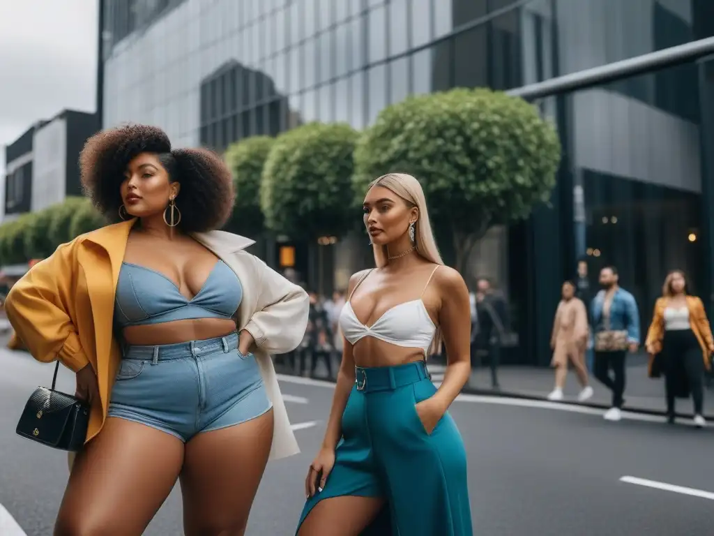 Influencers de moda en Melbourne: diversidad y estilo en la calle Una imagen inspiradora de moda inclusiva con influencers diversos en una calle de Melbourne