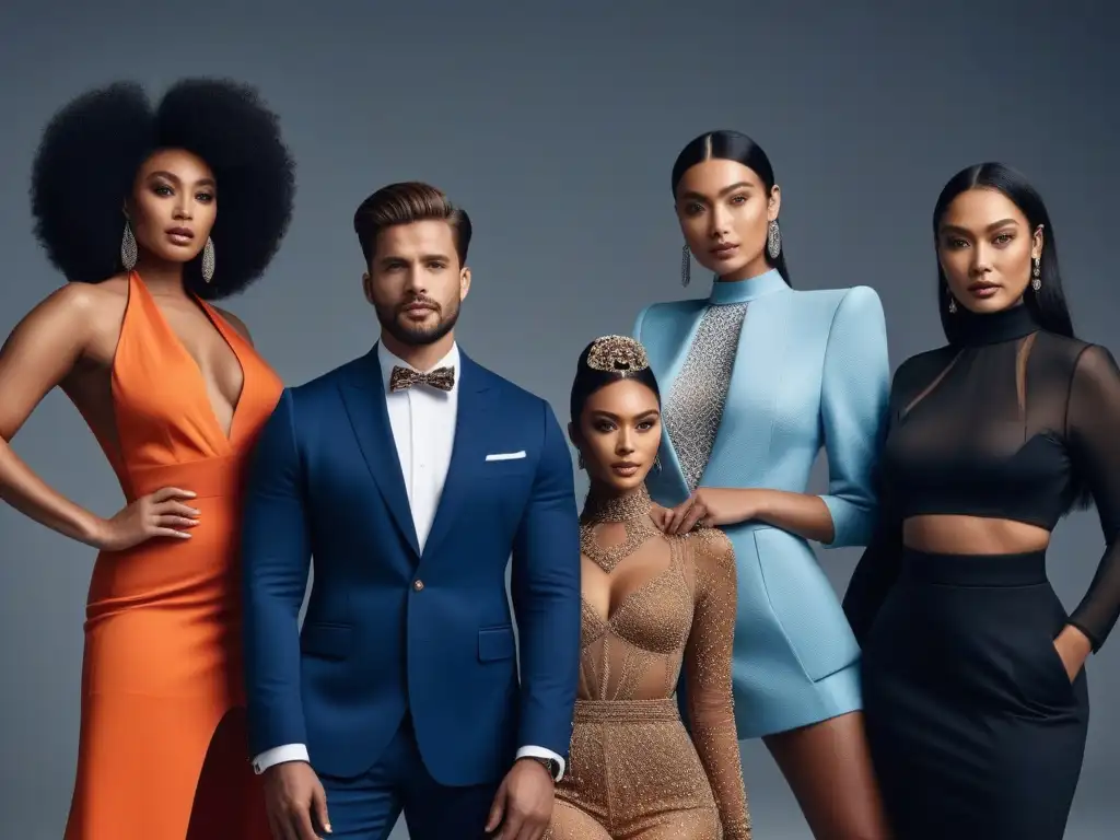 Diversidad de tallas y estilos: moda inclusiva y empoderadora Una imagen inspiradora de modelos diversos, posando con estilo y confianza