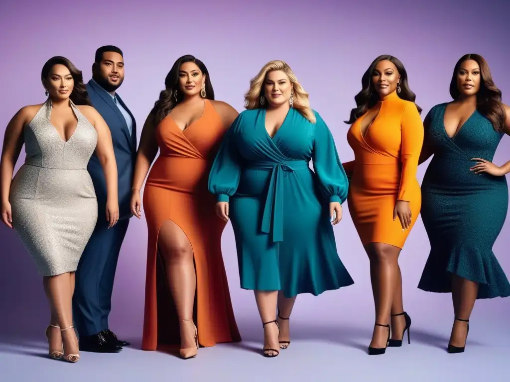 Desfile de moda plussize: diversidad, estilo y empoderamiento Una imagen inspiradora de modelos de moda plus size posando con confianza y estilo, representando la inclusión y la empoderamiento