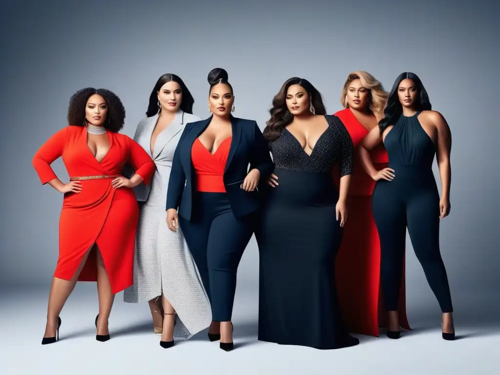 Modelos plussize empoderadas luciendo moda inclusiva y elegante Una imagen inspiradora de modelos de tallas grandes exhibiendo moda inclusiva para todos los cuerpos